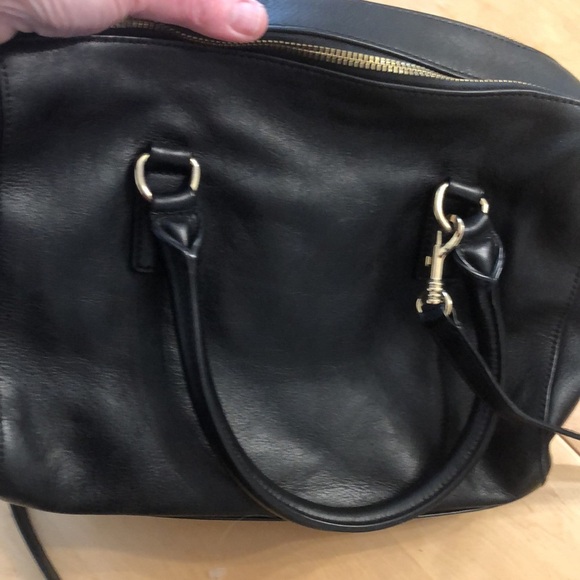 Talbots large black handbag with double handles and removable strap. - Picture 4 of 8